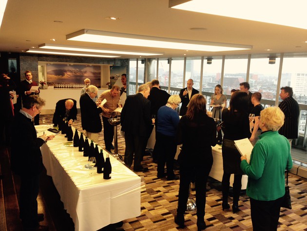 Tasters in action at New Zealand House in London last weeek 